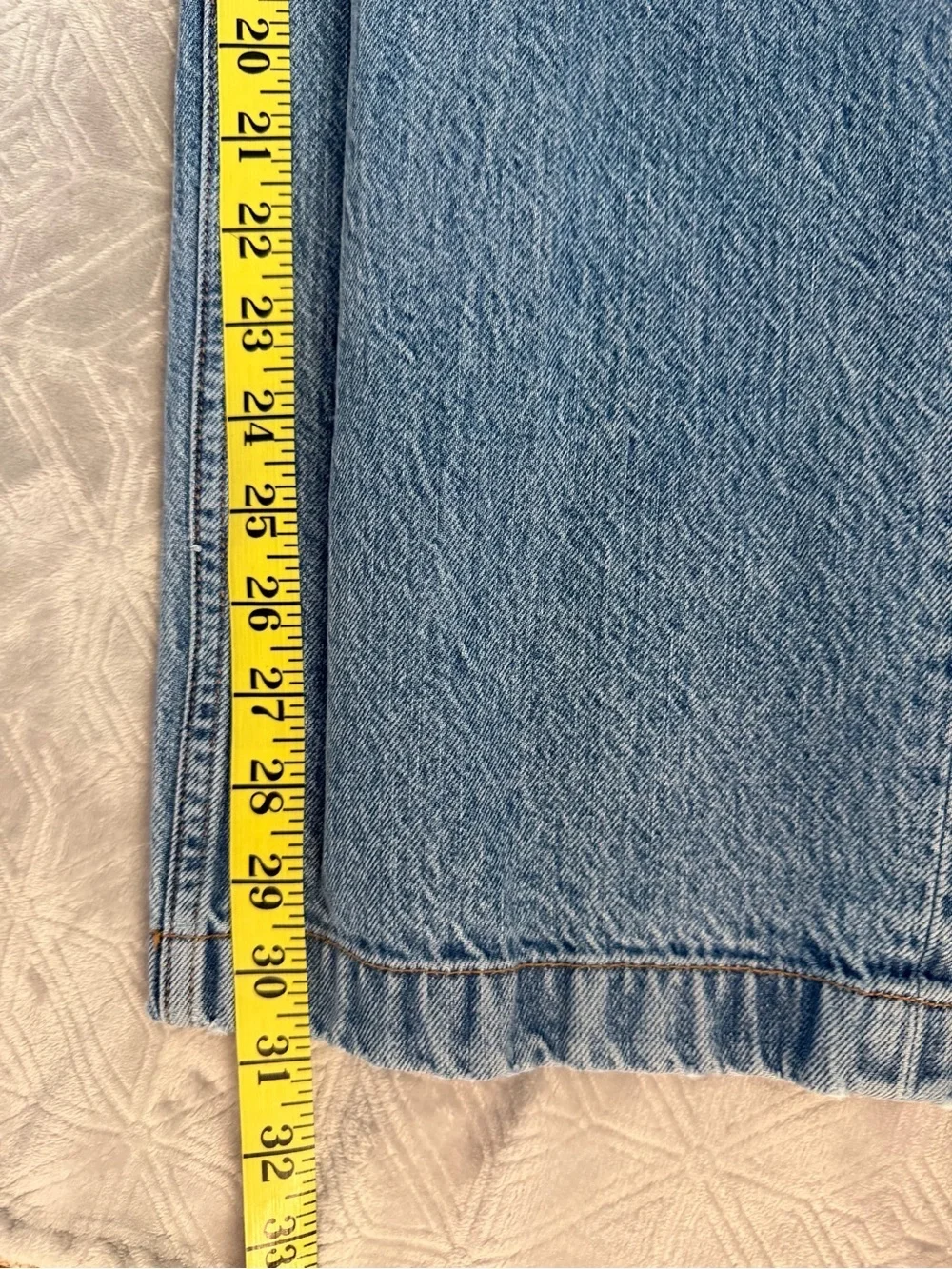Abercrombie & Fitch Denim Jumpsuit with Belt